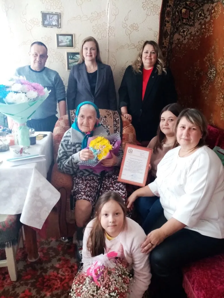 100-летний юбилей отметила жительница села Саваслейка Ольга Михайловна Колядова